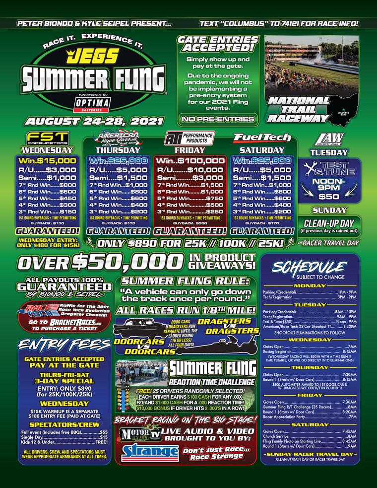 Bracket Races | Summer Fling Columbus at National Trail Raceway